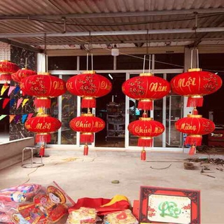 Đèn Lồng đỏ trang trí ngày tết THẤY ĐÈN LỒNG LÀ THẤY TẾT size 60cm