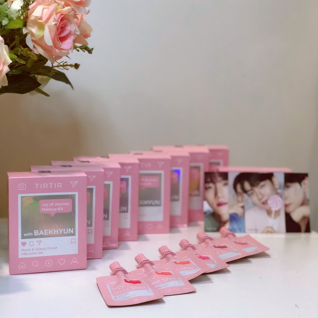 [Sales banh nốc] Set Son #TIRTIR + BAEKHYUN LIPTINT Cực Phẩm 6son tint+4tấm hình