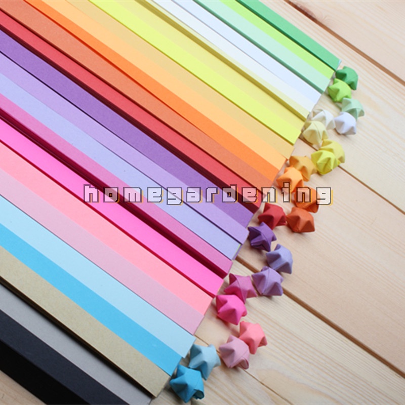 Set 90 Tờ Giấy Gấp Sao May Mắn Nhiều Màu Sắc