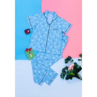Bộ Đồ Cotton Pyjama Bé Gái BabyBean