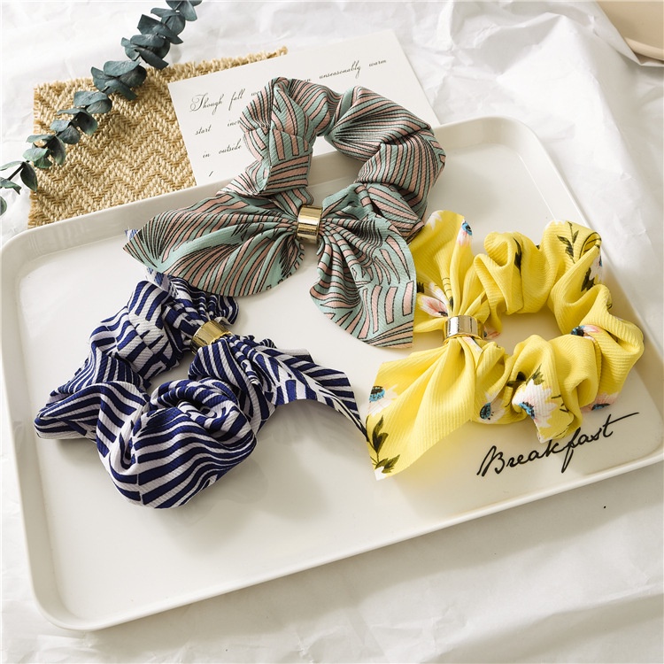 Mới Dây Buộc Tóc Co Giãn Hình Tai Thỏ Dễ Thương