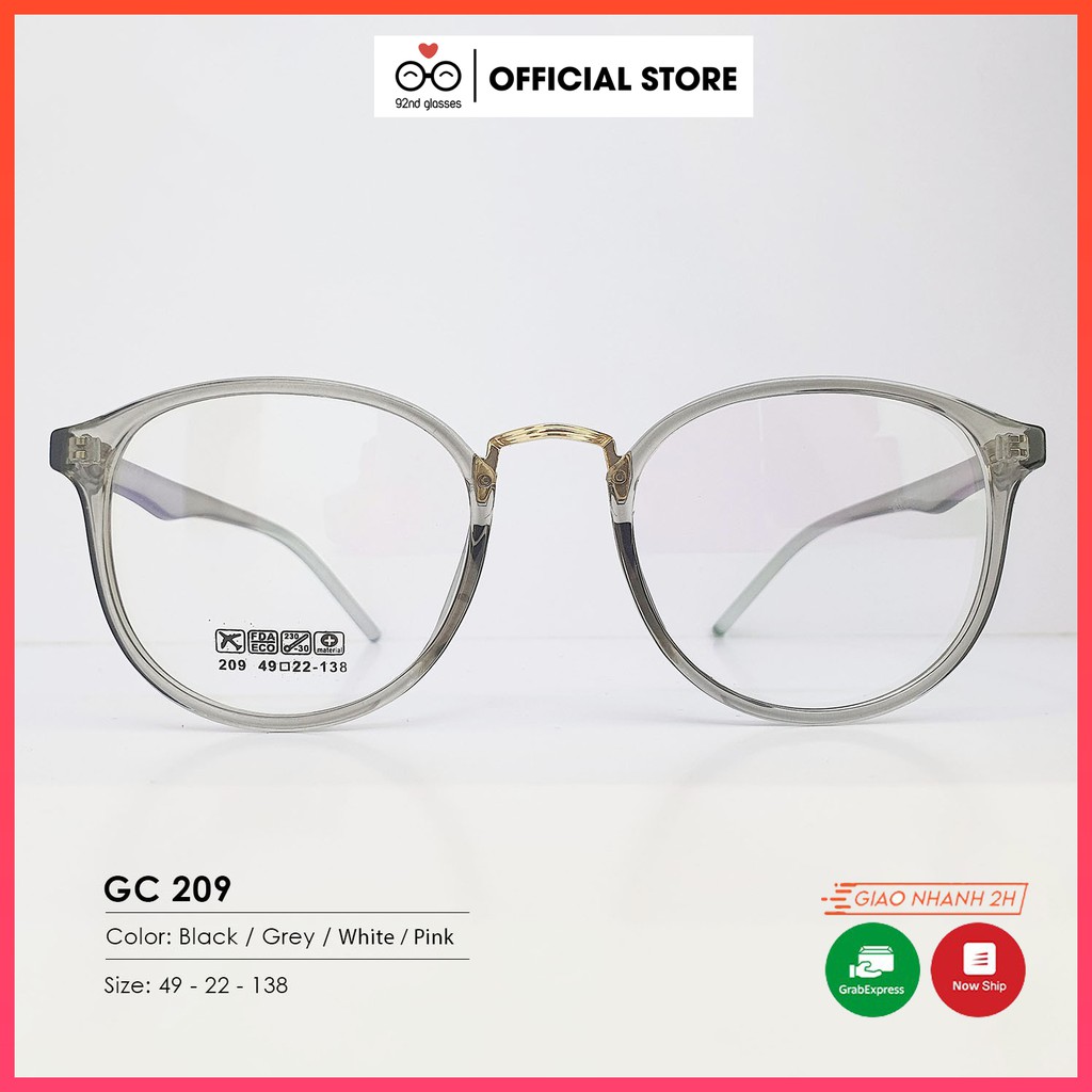 Kính cận nam nữu nhựa dẻo siêu bền, dáng tròn bầu nhiều màu Lani 209 - Lắp Mắt Cận Theo Yêu Cầu