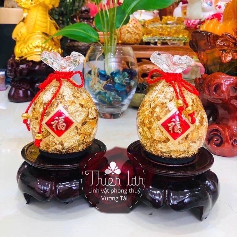CẶP BÌNH HÚT LỘC CÓ ĐẾ 17cm