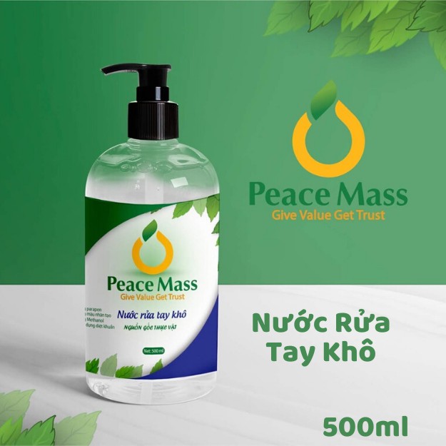 Nước rửa tay khô hữu cơ Peace Mass có tác dụng diệt khuẩn không làm khô da 500ml | BigBuy360 - bigbuy360.vn