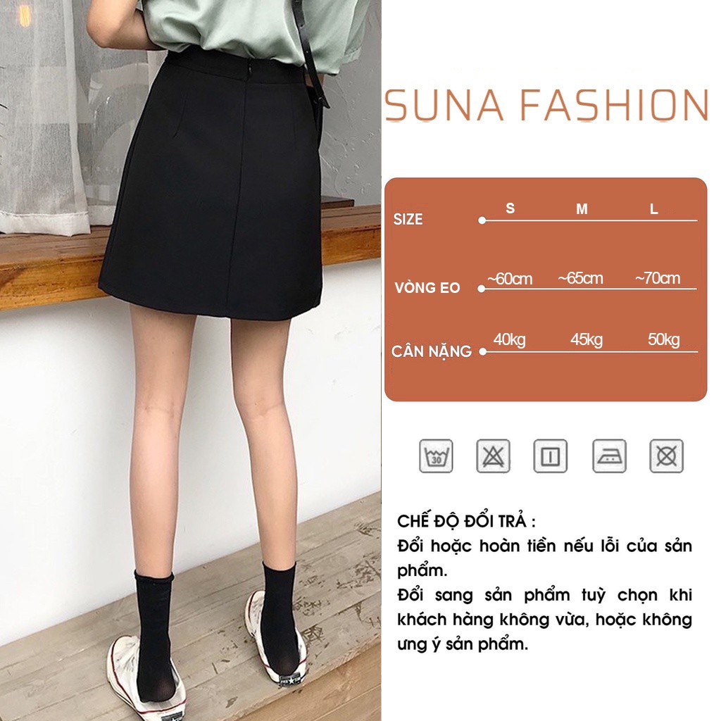 Chân váy chữ a công sở cạp cao, Chân váy công sở chữ a lưng cao SUNA FASHION