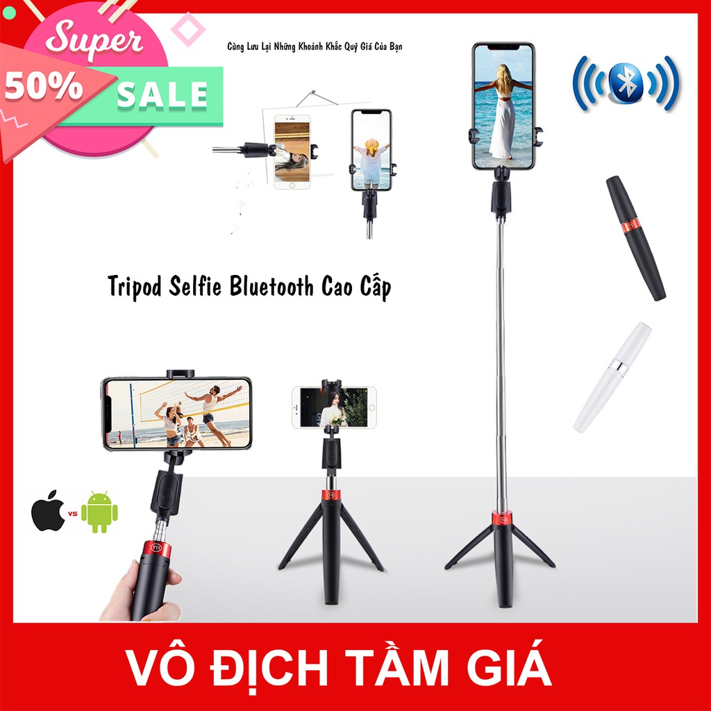 Gậy Chụp Ảnh Bluetooth Chống Rung Nhỏ Gọn| Tripod Selfie Chụp Hình Livestream Cao Cấp Tripod 3 chân Y11