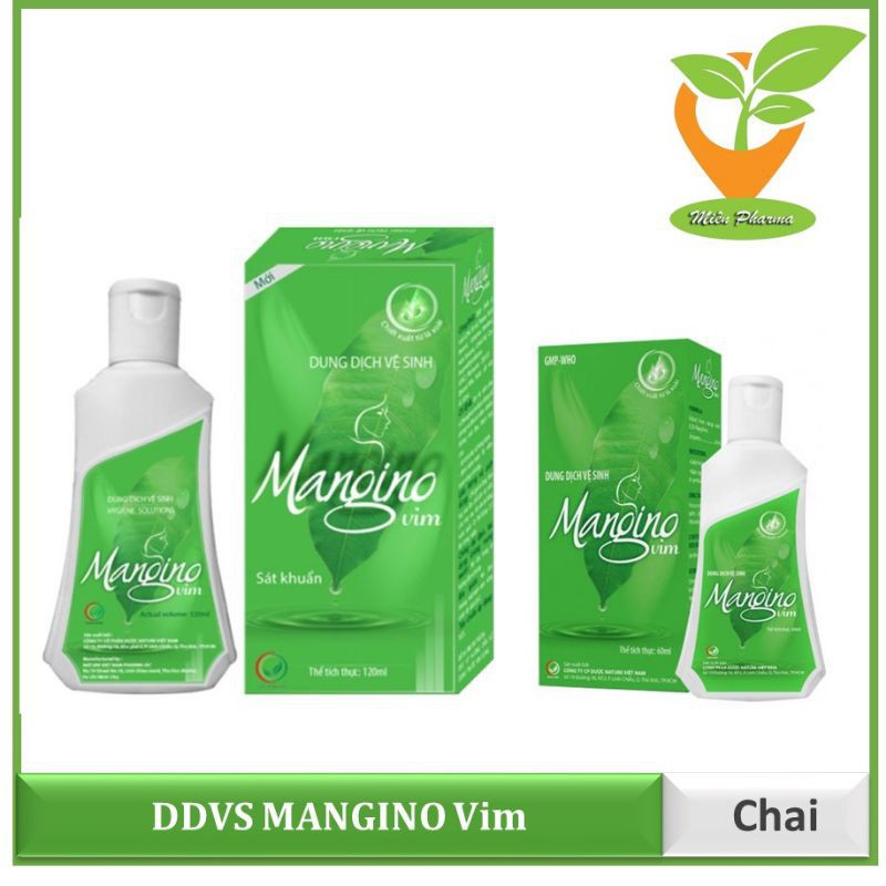 Dung Dịch Vệ Sinh Phụ Nữ MANGINO VIM [Chai 60 - 120ml] - MAGINO Chiết Xuất Lá Xoài [lactacyd/dạ hương]