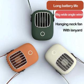 2020 Newest Style Portable Hanging Neck Fan Mini Pocket Air Cooling Fan Summer Outdoor Travel Lanyard Handfree Cooler USB Chargeable Fan Quạt Mini Bỏ Túi Đeo Cổ Tiện Lợi