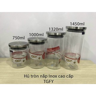 LỌ THỦY TINH CAO CẤP NẮP INOX CÓ GIOĂNG CAO SU