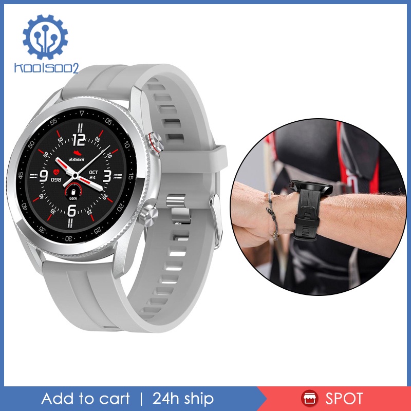 ✨Hàng sẵn sàng✨L19 Smart Watch IP68 Sleep Monitor Sports Fitness Tracker Black Silicone