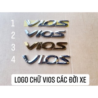 Logo chữ nổi VIOS dán đuôi xe phù hợp các đời xe.