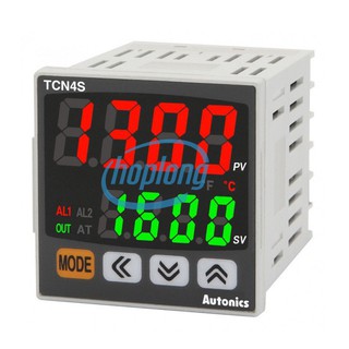 TCN4S-24R Bộ điều khiển nhiệt độ loại PID 2 dòng hiển thị Autonics  kích thước 48x48mm ngõ ra cảnh báo AL1 AL2