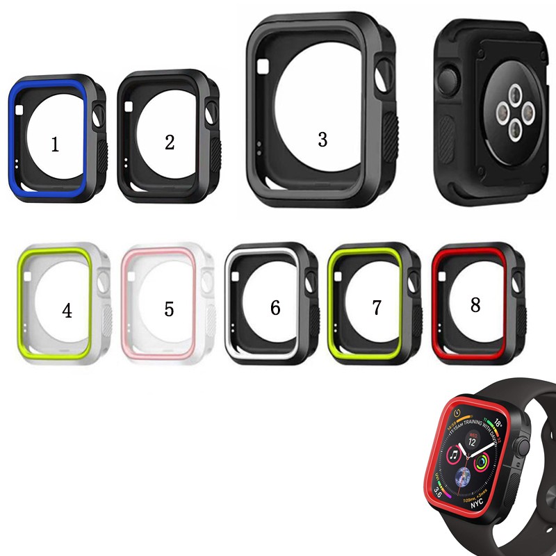 Ốp nhựa silicone cho đồng hồ thông minh Apple Watch iWatch 38mm 42mm 40mm 44mm