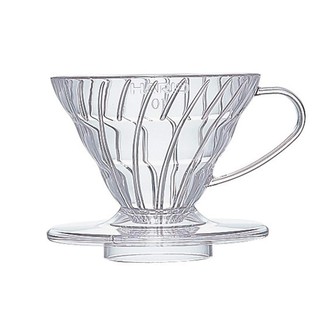 Phễu lọc cà phê nhựa Hario V60 size 01 - màu trong suốt-Nhập khẩu chính hãng 100% từ thương hiệu Hario, Nhật Bản