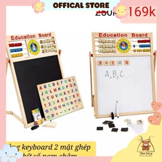 🔥 Bảng học cho bé ghép chữ và số 2 mặt nam châm