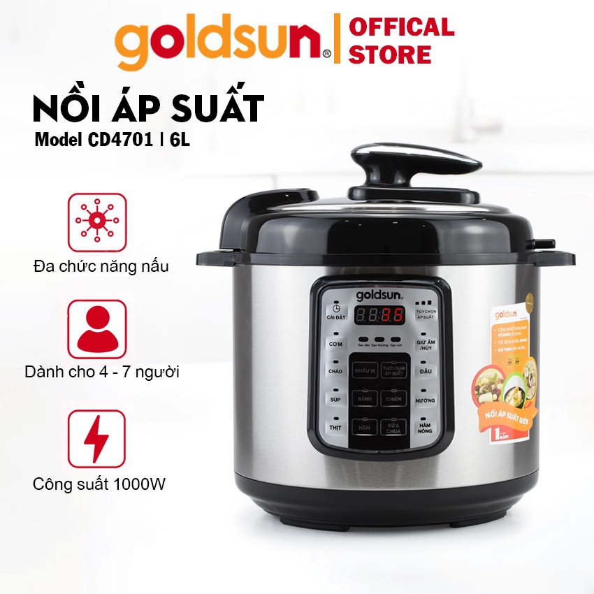 Nồi áp suất điện đa năng Goldsun 6L CD4701