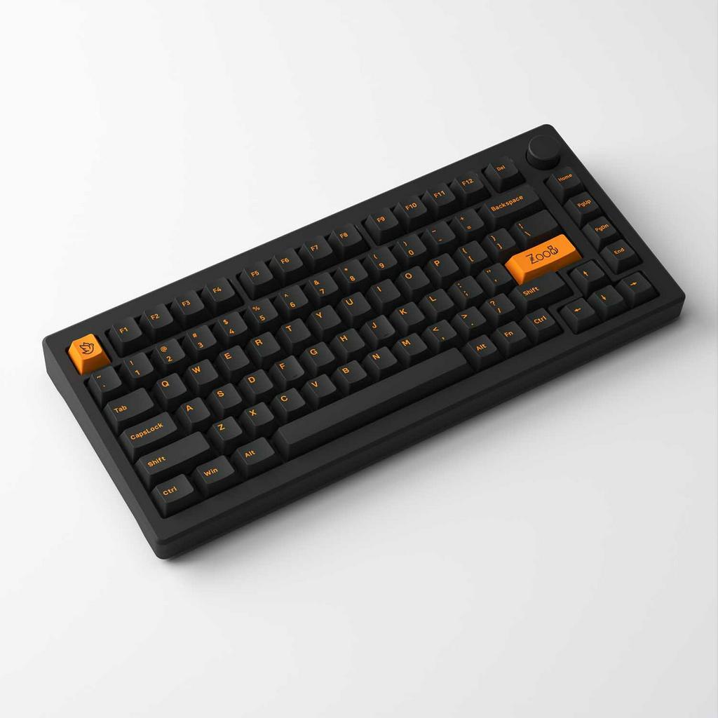 Bàn phím cơ AKKO MOD007 PC Orange on Black (Hotswap / Gasket Mount / Clacky / Mạch Xuôi)