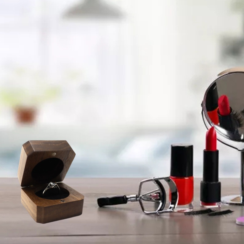 Hộp Đựng Nhẫn Cưới Đính Hôn Màu Trơn