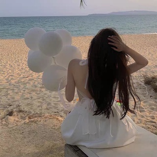 Đầm Tiểu Thư Lụa Cột Nơ Hở Lưng Xòe Cao Cấp Đi Tiệc, Du Lịch (Có Mút Ngực)