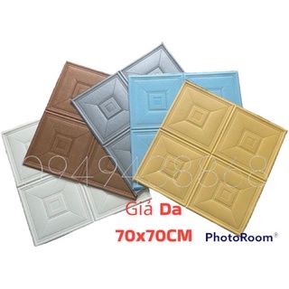Xốp Dán Tường 3D Giả Da cao cấp. Tấm lớn 70x70CM.