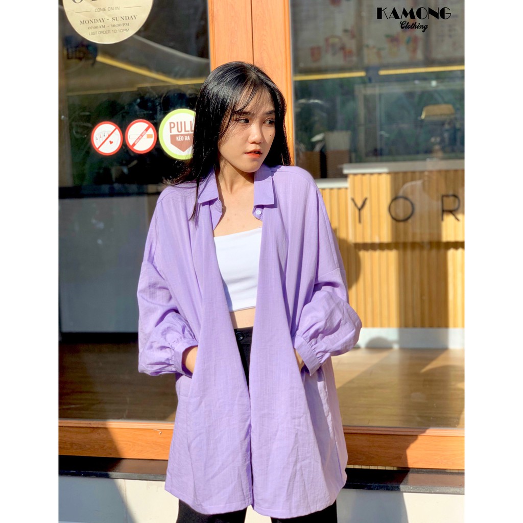 Áo sơ mi unisex túi mổ khoác nhẹ KAMONG A059 | BigBuy360 - bigbuy360.vn