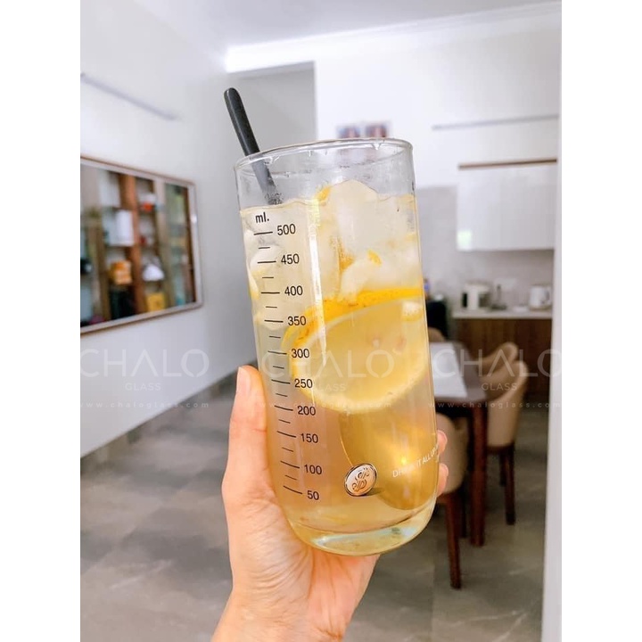 [Made in Thailand] Ly thủy tinh chia vạch Ocean Top Drink 625ml - 0322 (Họa tiết in theo từng mùa) | BigBuy360 - bigbuy360.vn