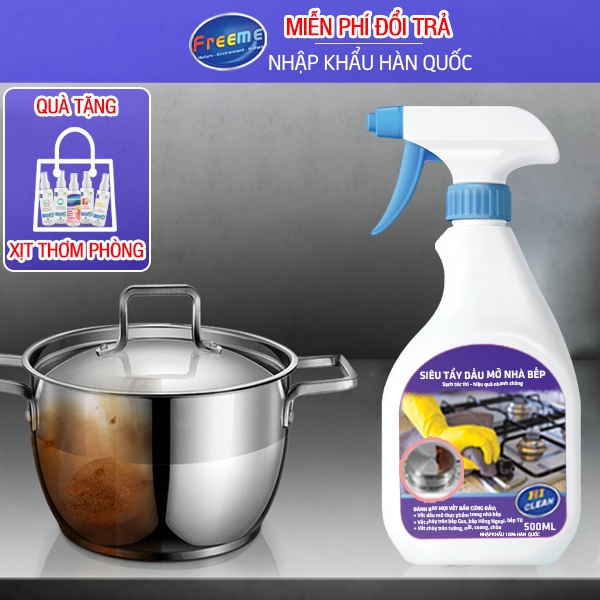 Nước lau bếp Hàn Quốc, tẩy dầu mỡ kết lâu ngày CỰC MẠNH 500ml, làm sạch và vệ sinh bếp từ, xoong nồi, bếp ga HC01KC