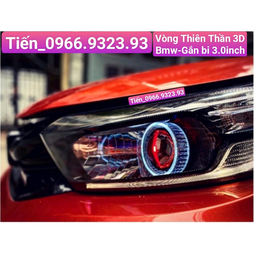 Vòng Thiên Thần 3D Khắc Hoạt Tiết Trang Trí gắn Bi 3.0 inch