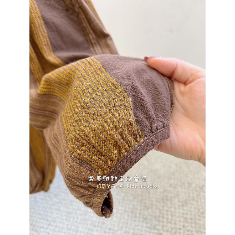 Quần Lửng Cotton Lanh Kẻ Sọc Màu Sắc Phong Cách Nhật Hàn Thời Trang Mùa Hè Cho Bé 2022