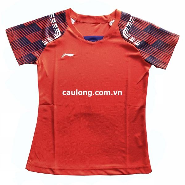 Áo Cầu Lông Nam Nữ Cổ Tròn Lining 1109 Màu Đỏ