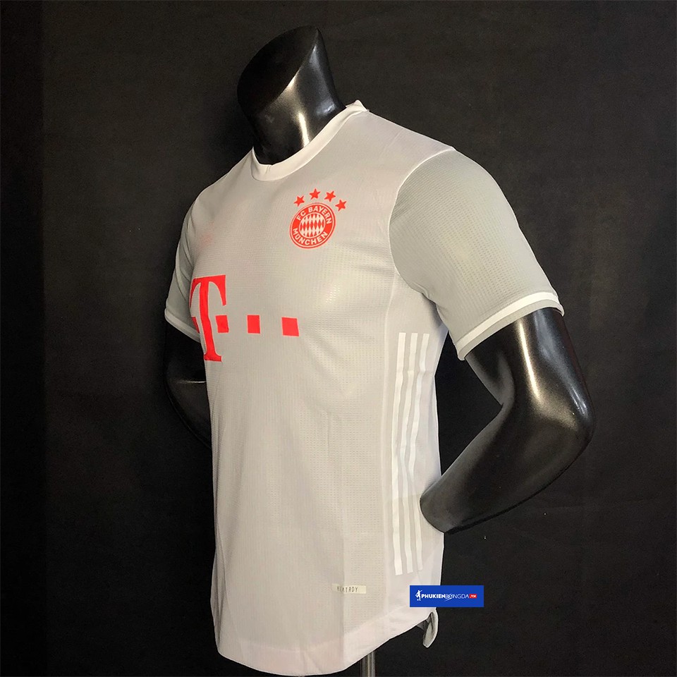 Áo Bayern Munich trắng xám sân khách 2020-2021, áo Bayern Munich sân khách 2021 trắng xám SF ❝Thái Lan❞
