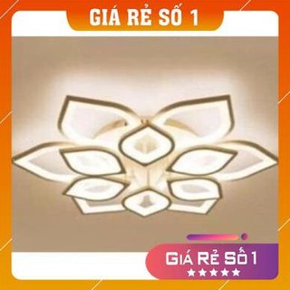 Đèn Ốp Trần - Đèn LED Ốp Trần 12 Cánh Hình cánh sen-Tặng Kèm Điều Khiển Chiết Áp