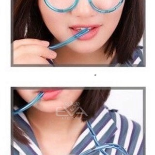Ống hút mắt kính hình gọng trái tim cute