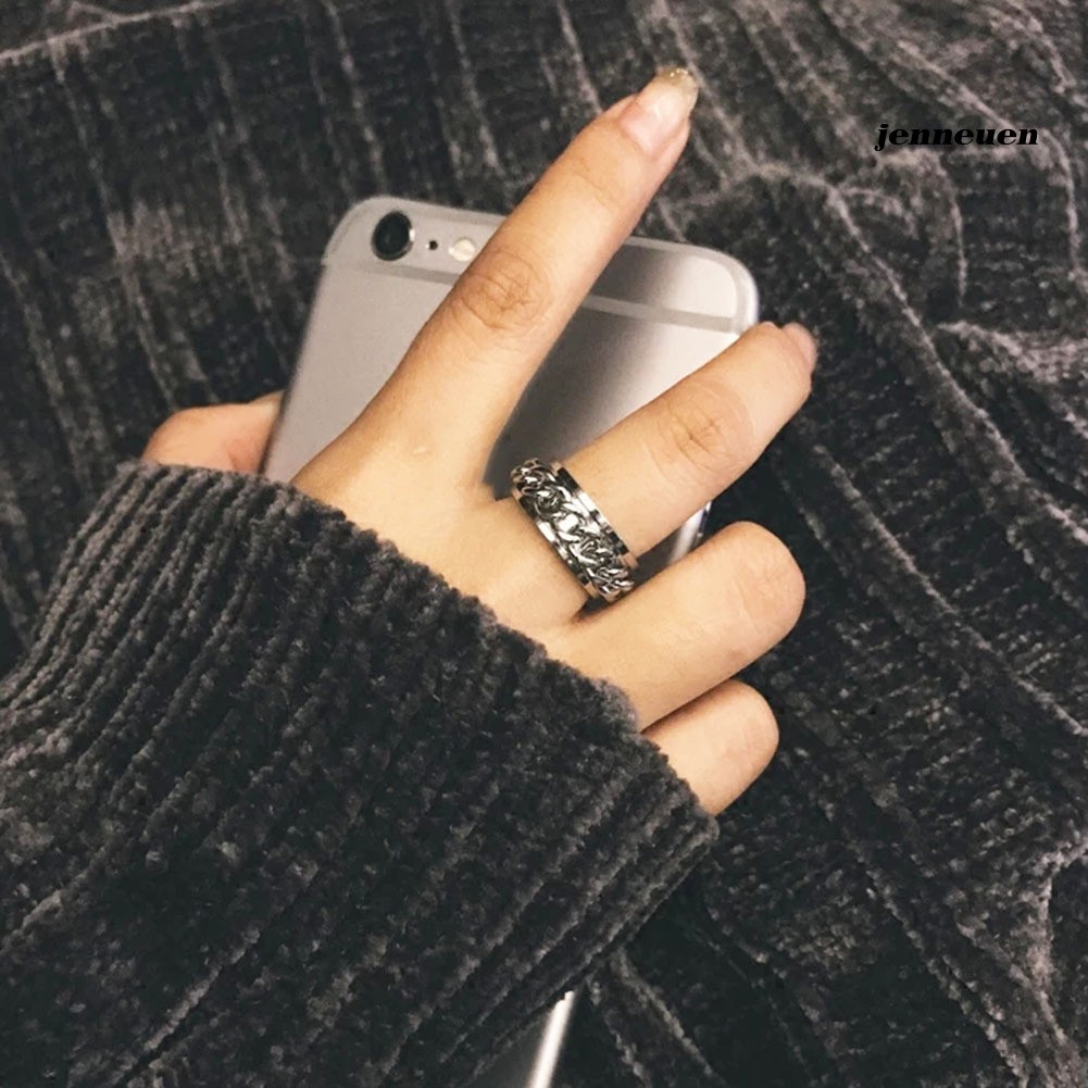 Nhẫn Mở Nắp Chai Bia Phối Dây Xích Xoay Bằng Chất Liệu Thép Không Gỉ