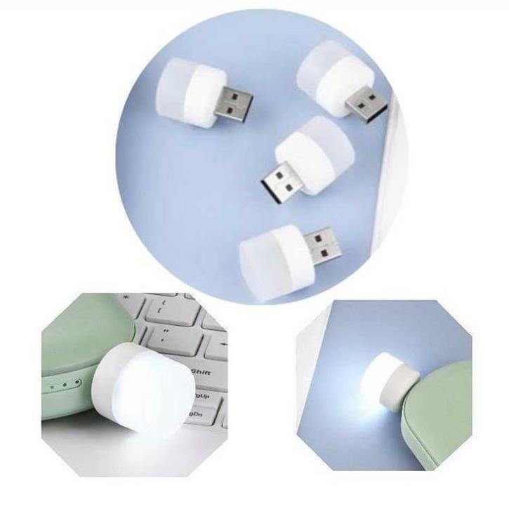 Đèn ngủ mini hình tròn bóng LED - Cổng USB
