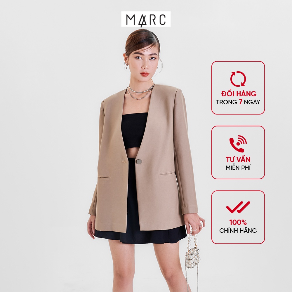 Áo blazer nữ MARC FASHION form oversized 1 nút CBHH0218