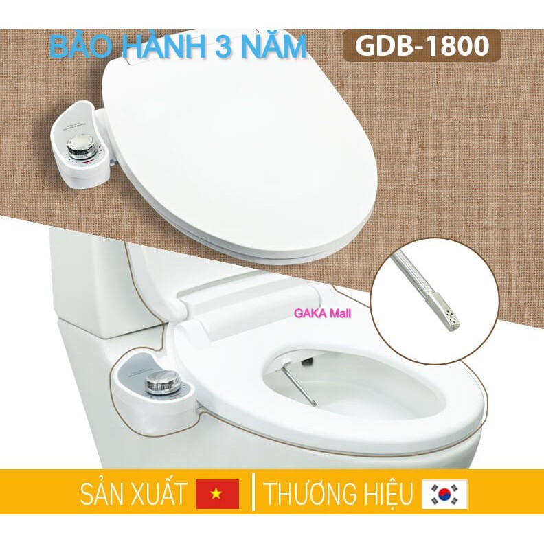 Nắp bồn cầu thông minh Hyundae Bidet GDB 1800, Chính Hãng, Bảo Hành 3 Năm, Linh Kiện Nhập Khẩu 100% Hàn Quốc