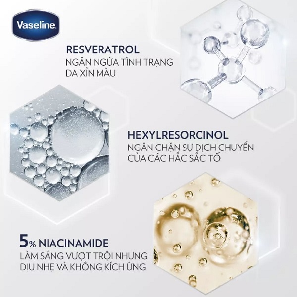 Dưỡng Thể Vaseline Pro Derma 250ml Giúp Cấp Ẩm Đều Màu Sáng Da Căng Mịn Từ Hoạt Chất  5% Niacinamide , 4D HA, 5% AHA Vas