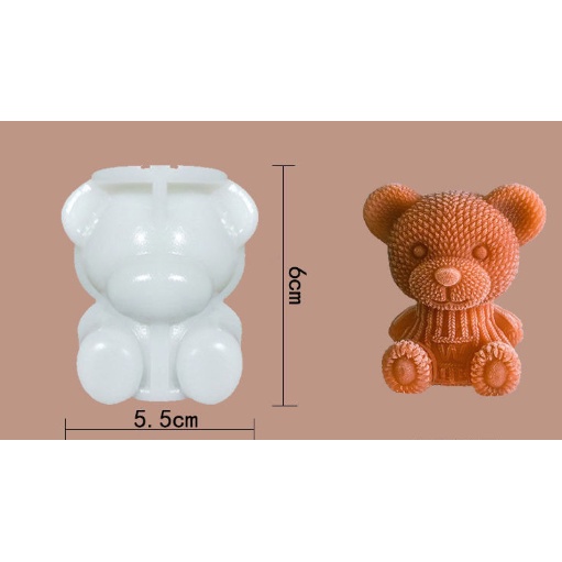 🍉Khuôn silicon hình gấu 3D làm đá, làm kem 6*5.5cm DUASHOP.