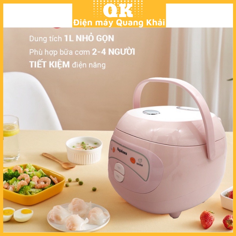Nồi cơm điện Nagakawa NAG0134 dung tích 1 L, màu hồng