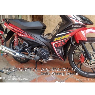 Tem suzuki axelo rr 125 đỏ đen