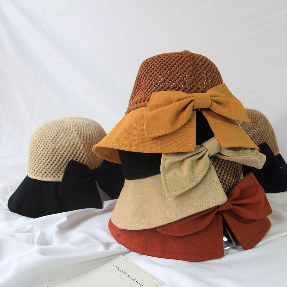Nón Tai Bèo Dệt Kim Đính Nơ To Gấp Gọn Được Kiểu Dáng Đơn Giản Thời Trang Đi Biển Cho Nữ