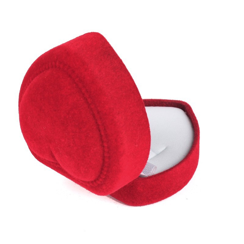 Hộp Đựng Nhẫn Hình Trái Tim Đỏ mini Bằng Nhung Dễ Thương Xinh Xắn