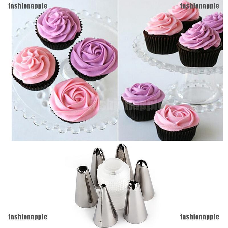 Bộ 6 Đuôi Bắt Bông Kem Trang Trí Bánh Tiện Dụng