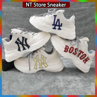 Giày MLB Boston LA ,NY Đế Nâu, Giày Thể Thao MLB, Giày Sneaker ulzzang thể thao nam nữ cổ ngắn đế độn 5cm tăng chiều cao