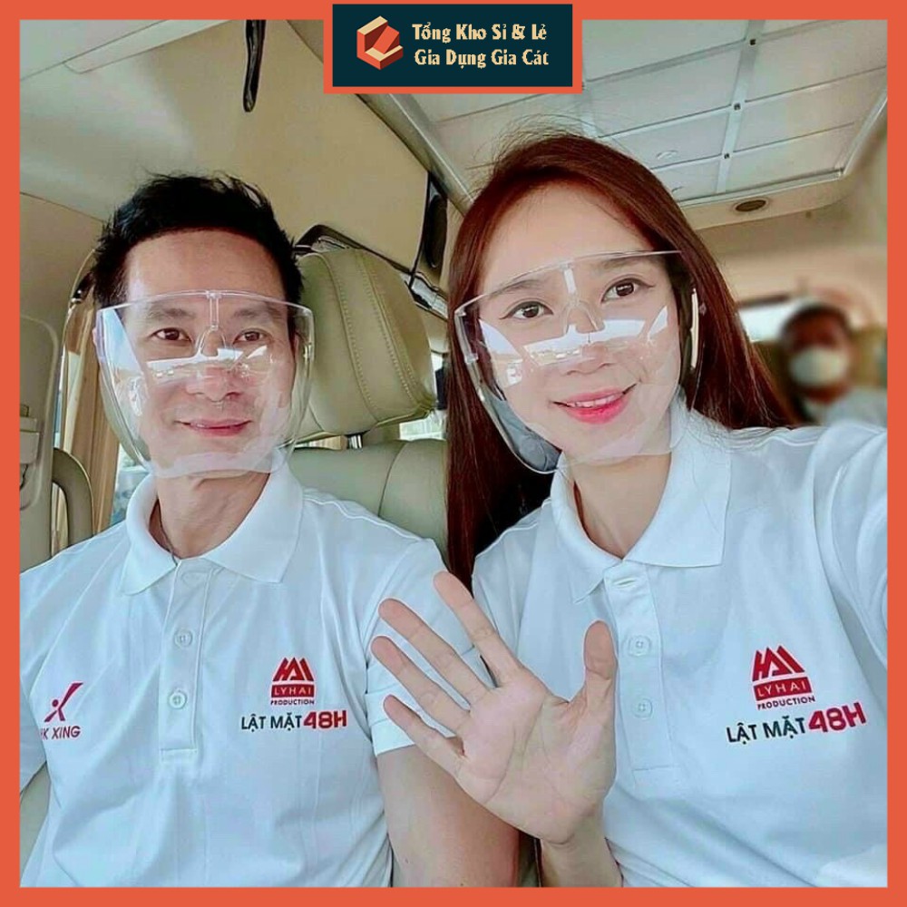 Kính chống giọt bắn phòng dịch FACE SHIELD trong suốt an toàn không mờ, kính chắn giọt bắn trẻ em, người lớn đều sử dụng | BigBuy360 - bigbuy360.vn