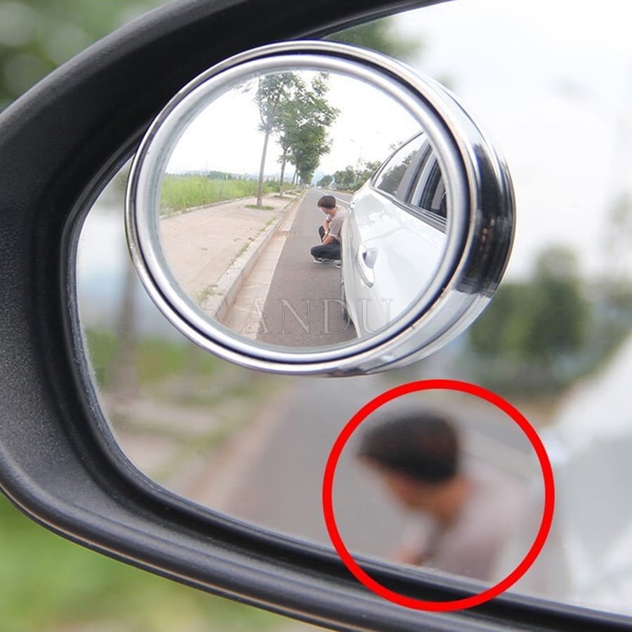 Gương Cầu Lồi Chiếu Hậu Ôto, Có Viền Xoay 360 Xóa Điểm Mù Cao Cấp Tặng Keo Dán Kèm Theo