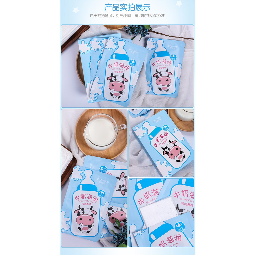 Mặt nạ bò sữa Milk Moisturizng Bisutang Mask