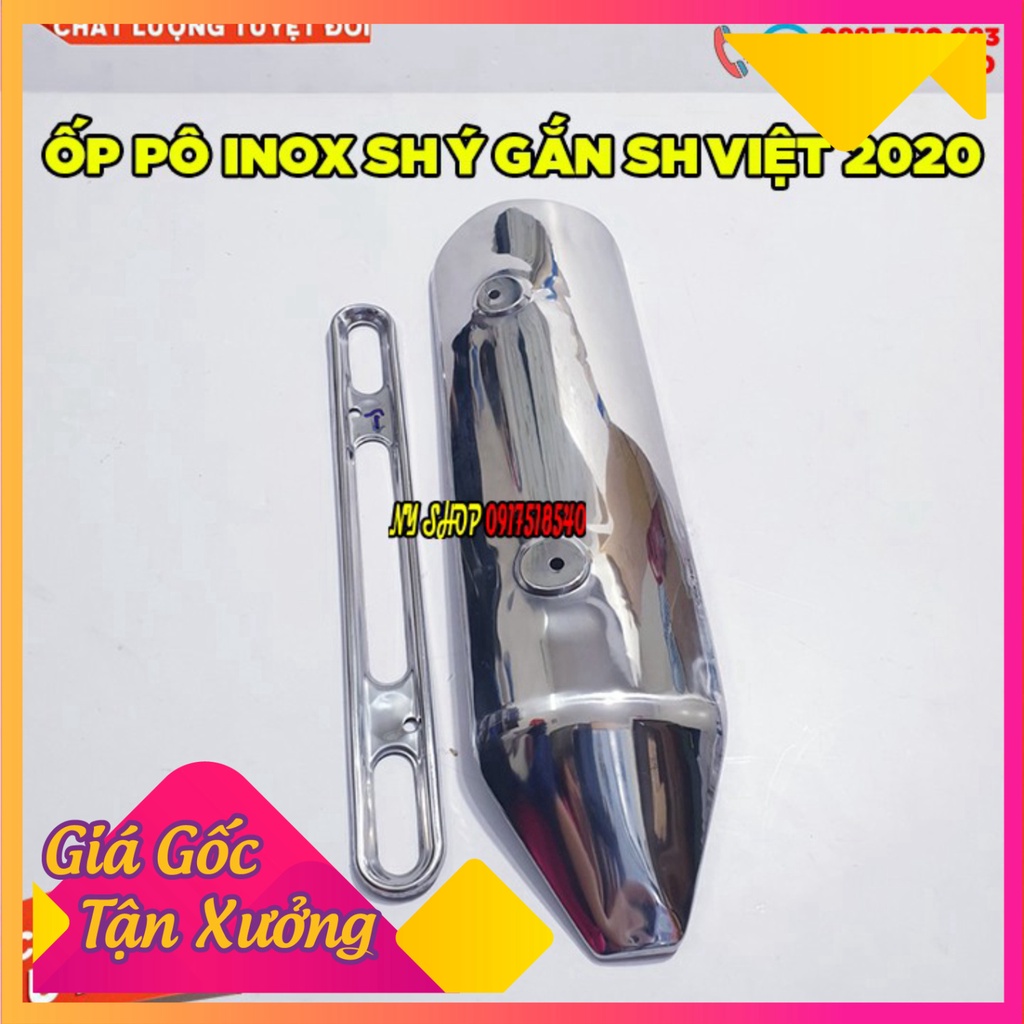 ỐP PÔ INOX SH Ý GẮN SH 2020 - SH 2021 - SH 2022 (Ảnh Sp thật)
