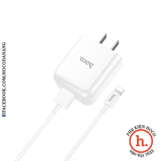 Bộ sạc nhanh 1 cổng usb iphone android cho samsung xiaomi 2a hoco c49 - màu trắng